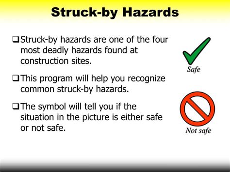 Ppt Big Four Construction Hazards Struck By Hazards Powerpoint