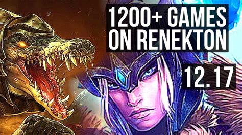 RENEKTON Vs SEJUANI TOP 6 3M Mastery 7 Solo Kills 1200 Games 14