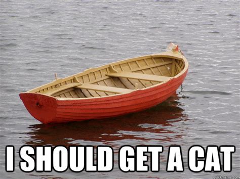 I should get a cat - Lonely Boat - quickmeme