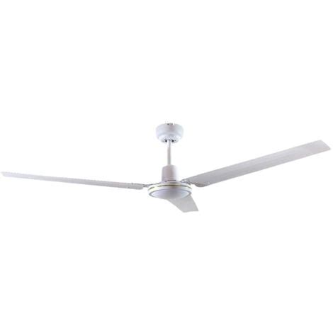 Ventilateur De Plafond Blanc Saltok Cm Avec Commande Murale