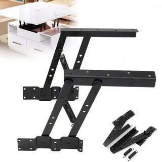 ฮารดแวรเครองกล2pcs Black Multifunctional Folding Spring Tea Table