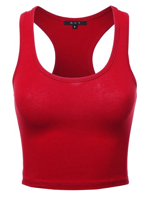 A2y A2y Womens Basic Cotton Casual Scoop Neck Sleeveless Cropped