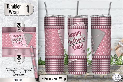 Happy Mother S Day Tumbler Wraps Png Graphic By Lilianaart Creative