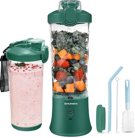 Amazon SHUNSHI Portable Blender 20 Oz Personal Size Blender For