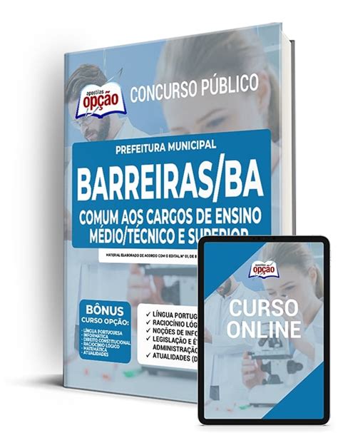 Apostila Prefeitura De Barreiras Ba Comum Aos Cargos De Ensino