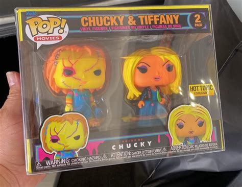 Hot Topic Exclusive Blacklight Chucky Tiffany 2 Pack Is Hitting