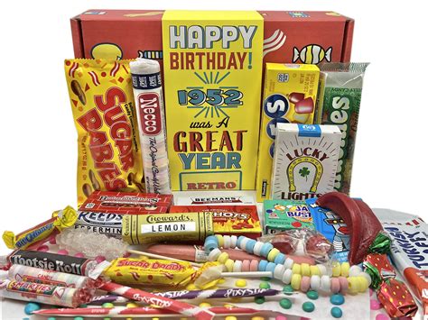 Buy Retro Candy Yum ~ 1952 70th Birthday T Box Nostalgic Candy Mix