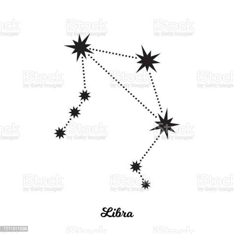 rasi bintang zodiak libra ilustrasi vektor  gaya minimalis simbol