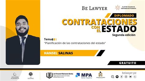 5 Planificación de las Contrataciones con el Estado Be Lawyer YouTube