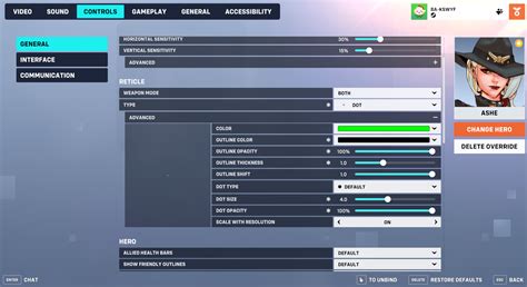 how to change overwatch crosshair