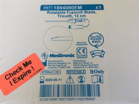 New MEDTRONIC 1884080EM Rotatable Fusion Blade Tricut Exp 2020 E0324