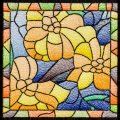 Bfc Stained Glass Floral Squares Iii