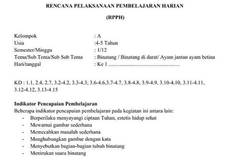 Cara Membuat Rppm Paud Rppm Dan Rpph Dengan Model Pembelajaran Area