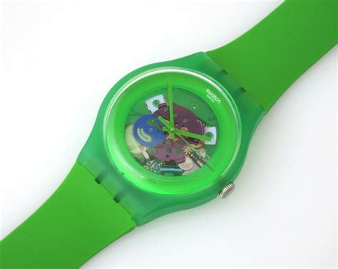 Green Lacquered Swatch New Gent Suog103 Iii Original Pictures Ebay