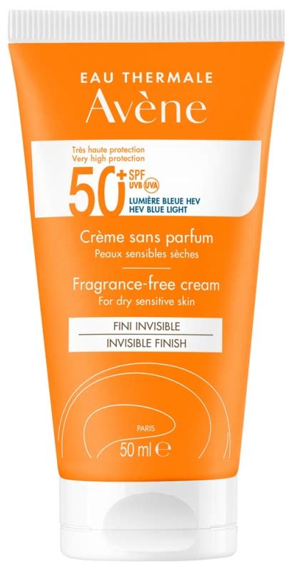 Crème solaire SPF 50 sans parfum Avène protection solaire