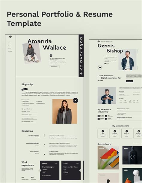 Personal Portfolio Resume Webfow Template