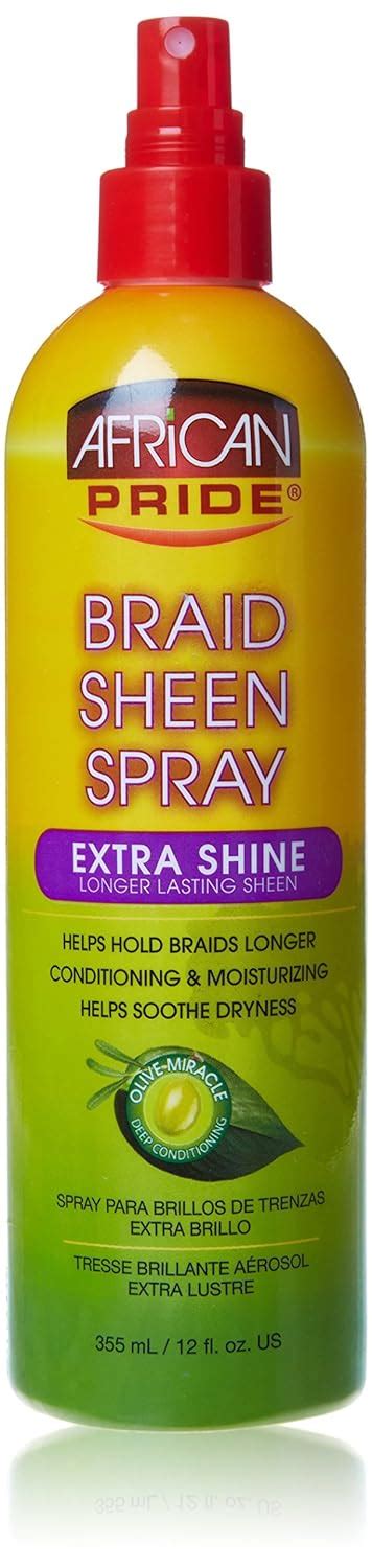 African Pride Braid Sheen Extra Spray 12 Ounce Hair Sprays Beauty