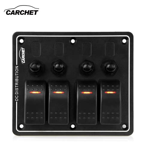 Carchet Dc V Gang Waterproof Car Auto Boat Marine Led Rocker