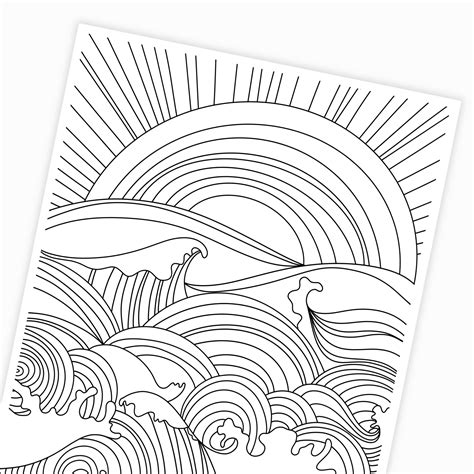 Sunset Coloring Pages To Print Thiva Hellas