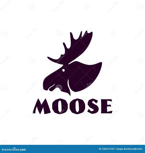 Creative Moose Logo Design Vector Art Logo Stock Illustration