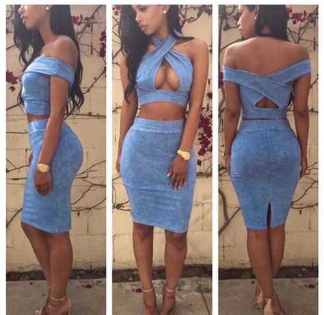 Topsun 2016 Strapless Slash Neck Two Piece Bandage Dress Nightclub Bandage Bodycon Sexy Women