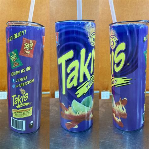 Takis Fuego Purple Skinny Tumbler 20 Oz Etsy