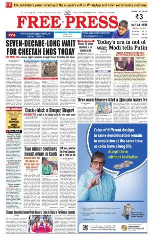 Free Press Journal Bhopal Edition Sat Sep