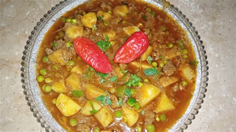 Aloo Matar Keema Recipe How To Make Aloo Keema Recipe Shaheeda Ka