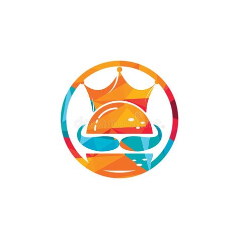 Burger King Vector Logo Design Burger With Crown Icon Logo Concept