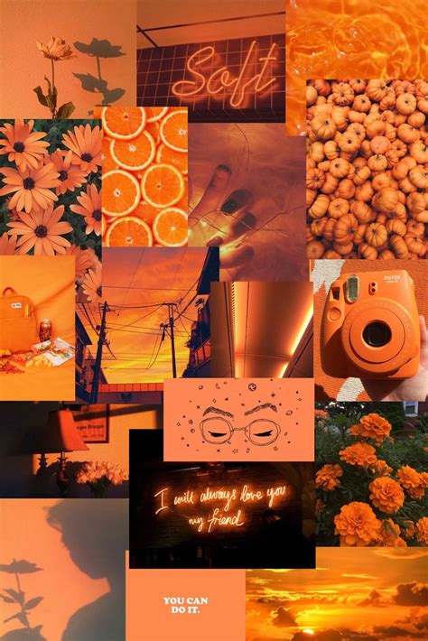 Orange aesthetic collage | Orange wallpaper, Cute wallpaper backgrounds ...