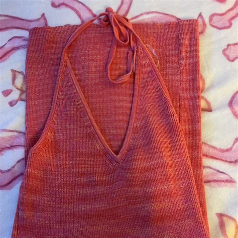 Hot Pink Halter Dress Perfect For Summer Falls To Depop