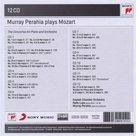 Mozart Complete Piano Concertos Murray Perahia TYQmusic