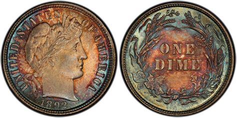 1892 10C (Regular Strike) Barber Dime - PCGS CoinFacts