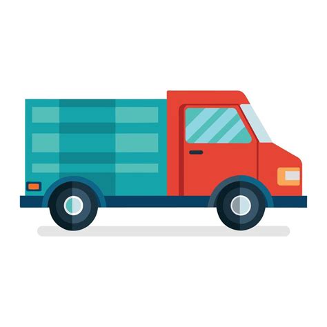 Truck side view isolated flat vector illustration 41138613 Vector Art ...