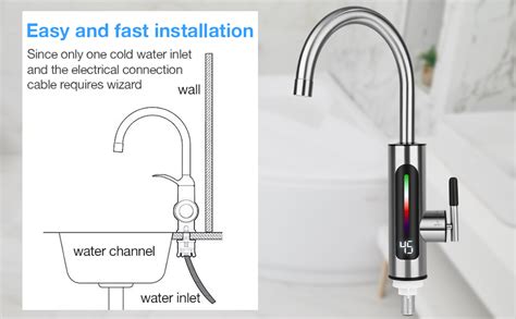 Hei Und Kaltwasserhahn Edelstahl Elektrohahn Led Temperaturanzeige