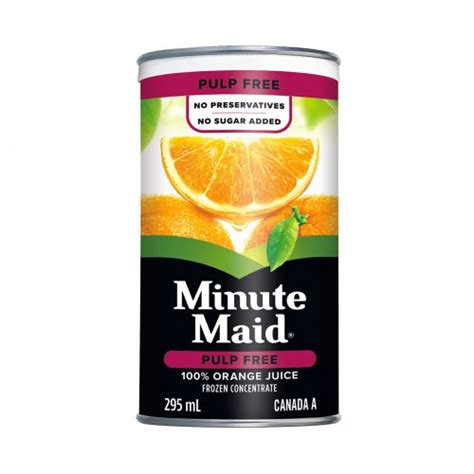 Minute Maid Orange Juice Pulp Free Frozen Concentrate 295 ML Can