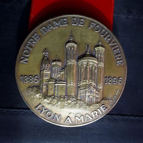 MÉDAILLE CENTENAIRE Notre Dame de Fourvière Jean Paul II Rare 1986