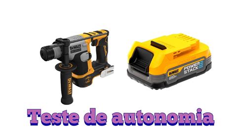 Autonomia Da Bateria Dewalt Powerstack No Martelete Dch Broca