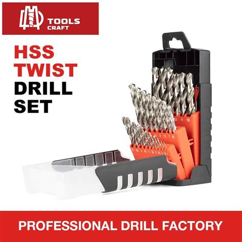 25 PCS HSS Cobalt Left Hand Drill Bit Set For Metal Left Hand Drill