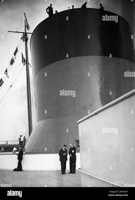 The Funnel Of The French Lines Ss Normandie On The Ocean Liners