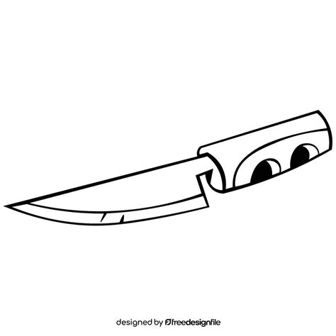 kitchen knife black  white clipart