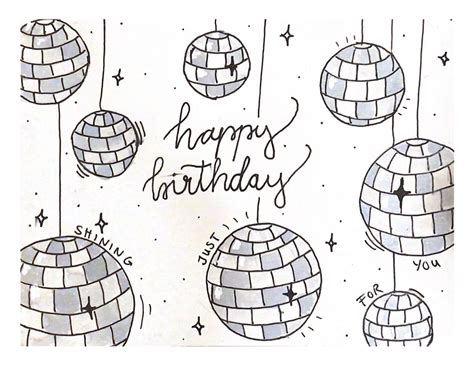 Taylor Swift Birthday Card - Mirrorball Folklore 2024