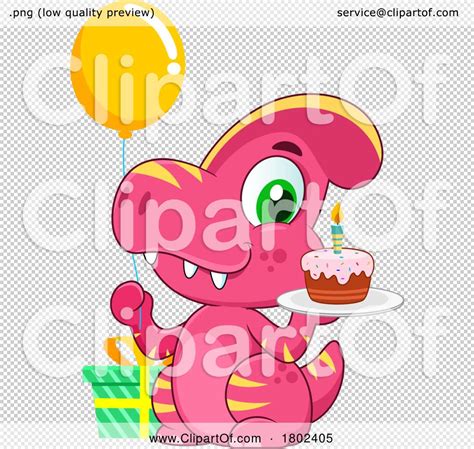 Cartoon Clipart Birthday Dinosaur By Hit Toon 1802405