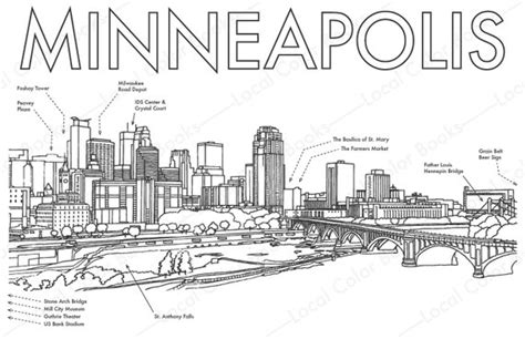 Minneapolis Skyline Drawing at PaintingValley.com | Explore collection ...