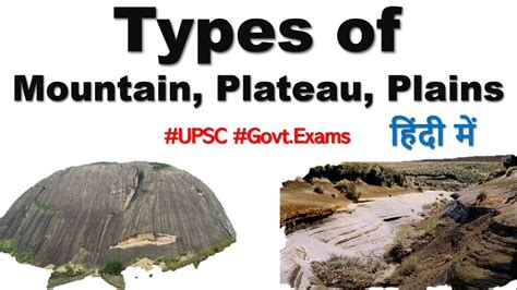 UPSC Govt Exams Types Of Mountain Plateau Plains Geomorphology