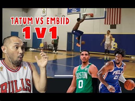 JAYSON TATUM VS JOEL EMBIID 1V1 REACTION YouTube