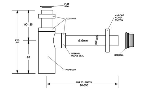 Basin Bottle Trap 32mm