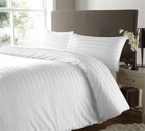 400 Thread Count Satin Stripe Duvet Cover 100 Egyptian Cotton Bedding