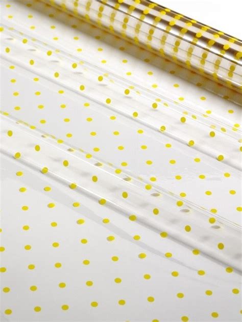 Rolls 40 X 100 Designs Small Yellow Dots Cellodepot