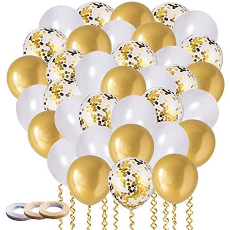 60 PCS Ballon Or Ballon Anniversaire Ballons Marriage Doré Ballons